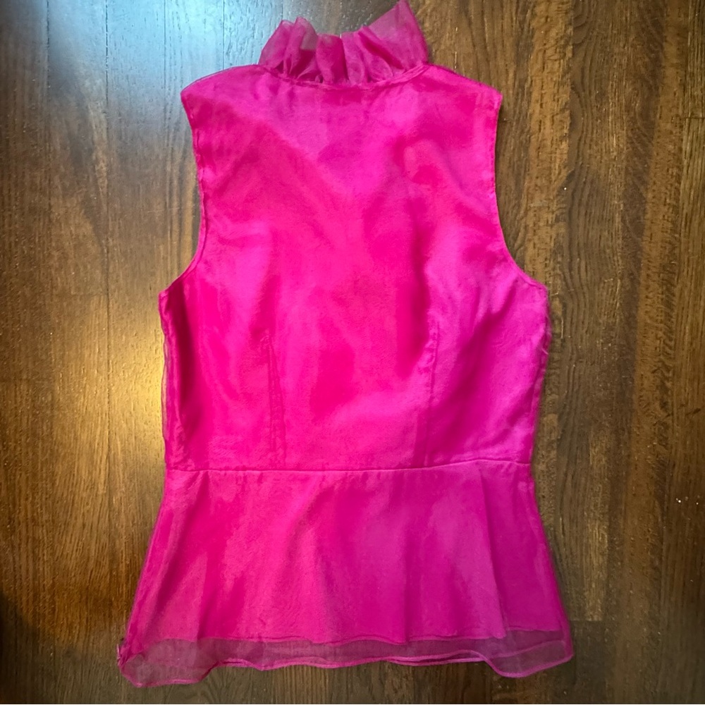 Spense Pink Ruffle Top Size Small - Picture 2 of 6